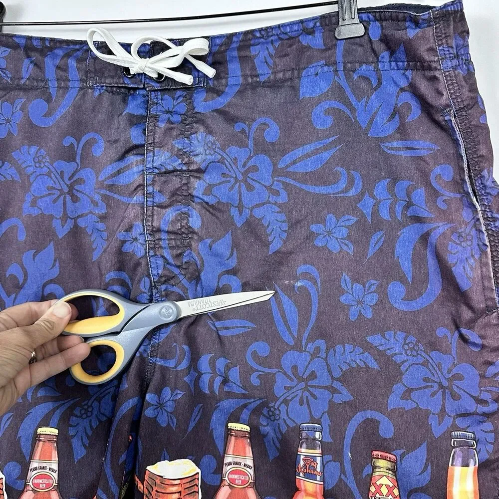 Big Dogs Beer Bottles Men's Sz. XL Board Shorts Swim Trunks Cruise